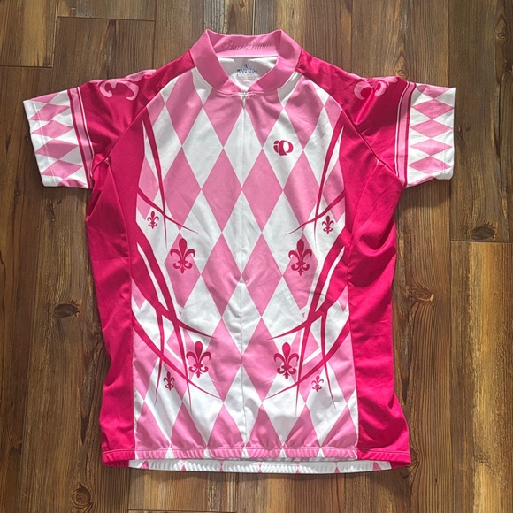Pearl Izumi Pink and White Cycling Top - Picture 1 of 5